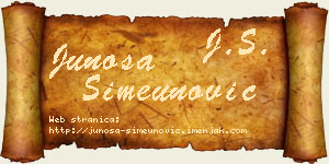 Junoša Simeunović vizit kartica